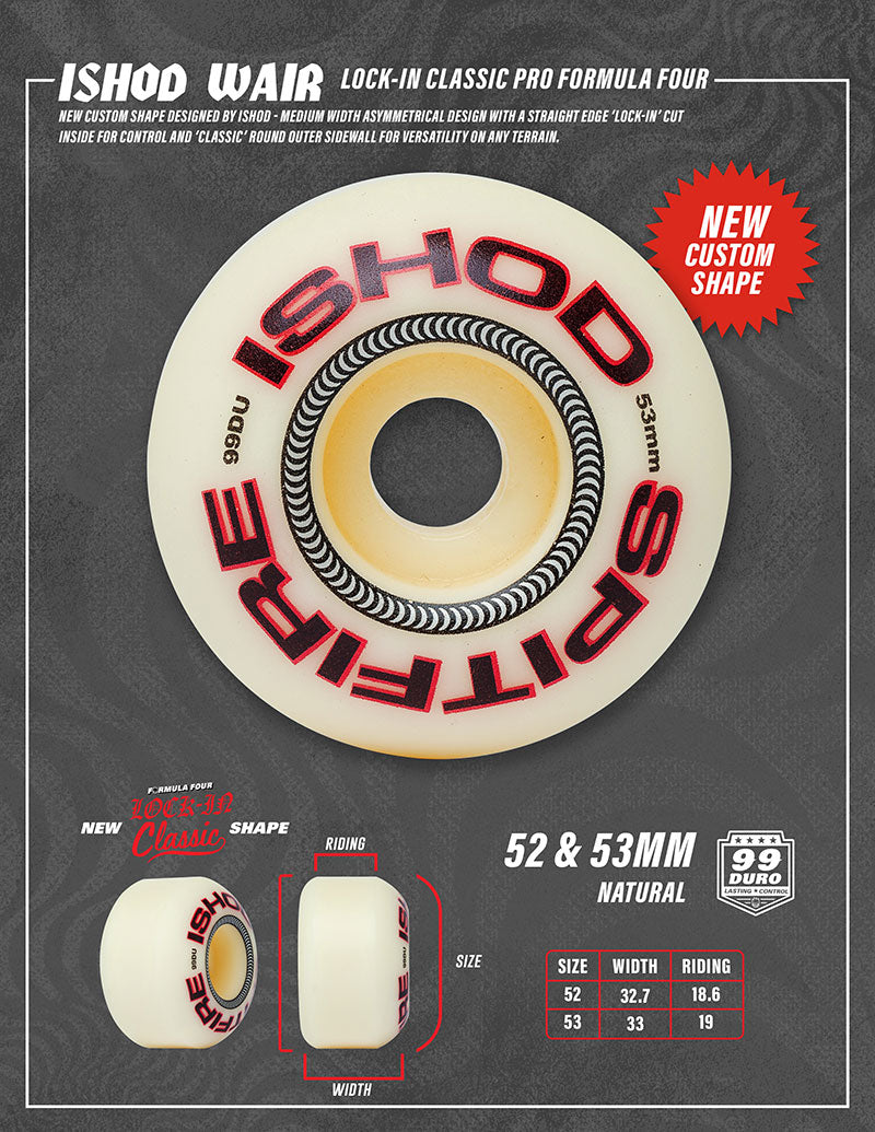 Spitfire Ishod Wair F4 Lock-In Classic 53mm 99a