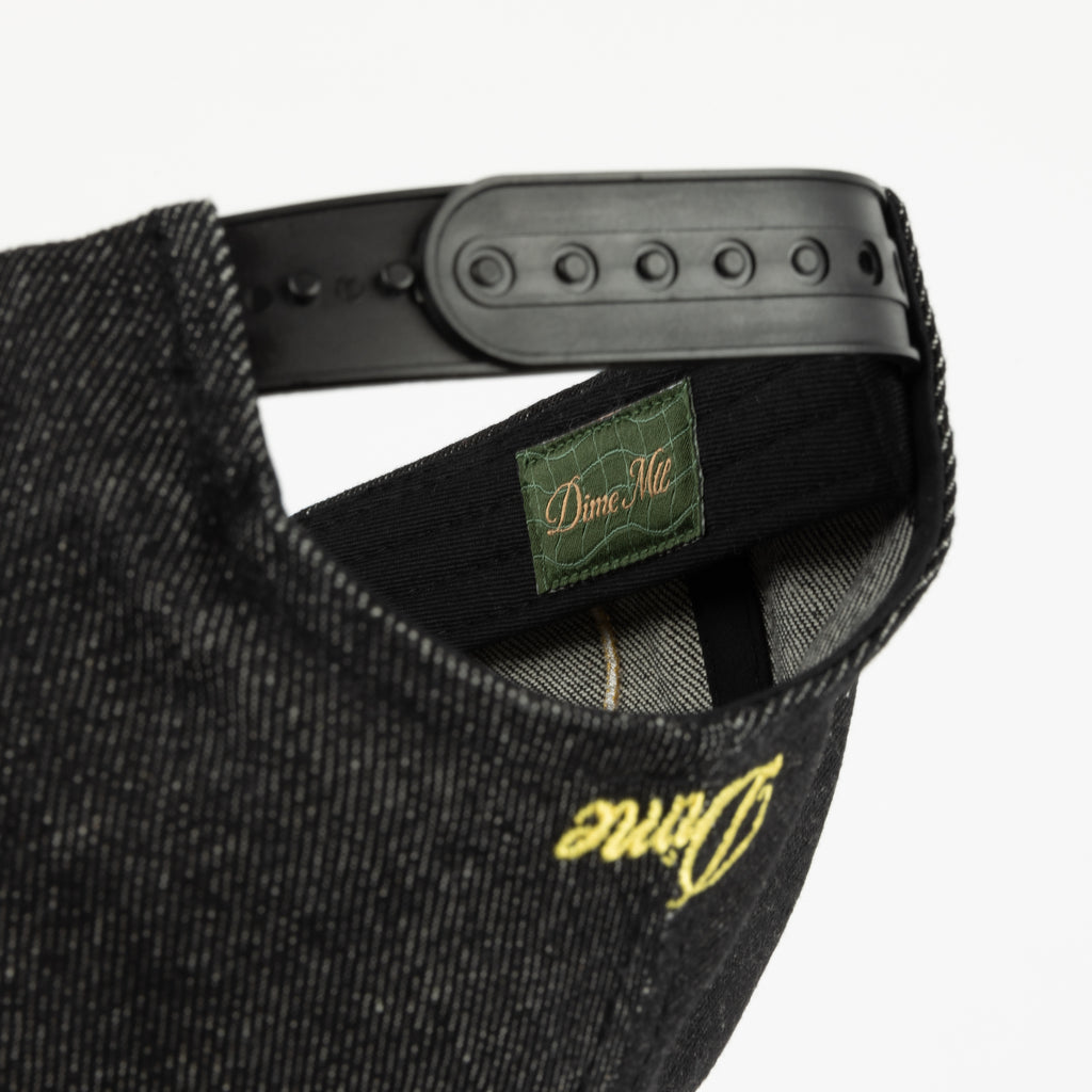 Dime Cursive D Full Fit Cap Black Denim
