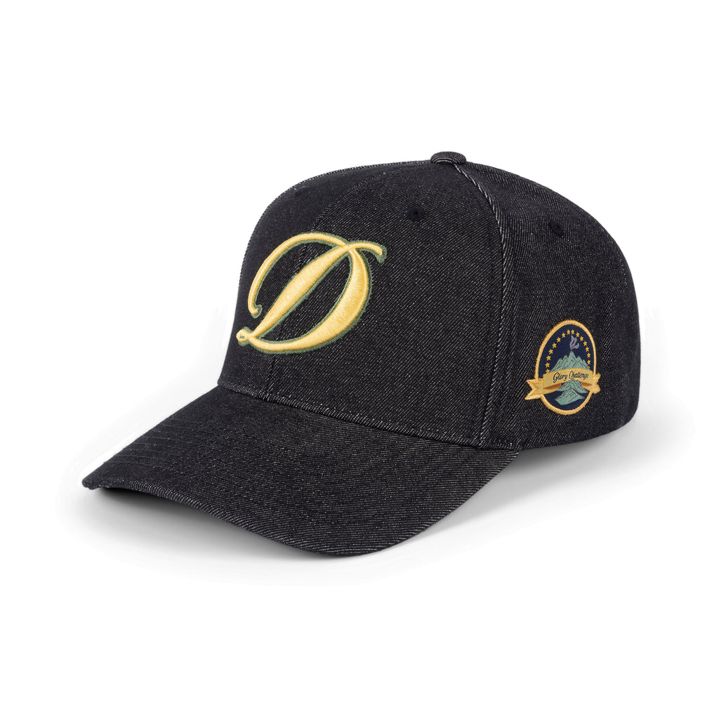 Dime Cursive D Full Fit Cap Black Denim