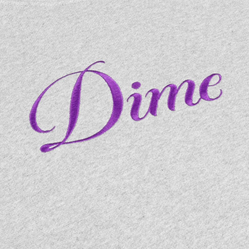 Dime Cursive Hoodie Heather Grey