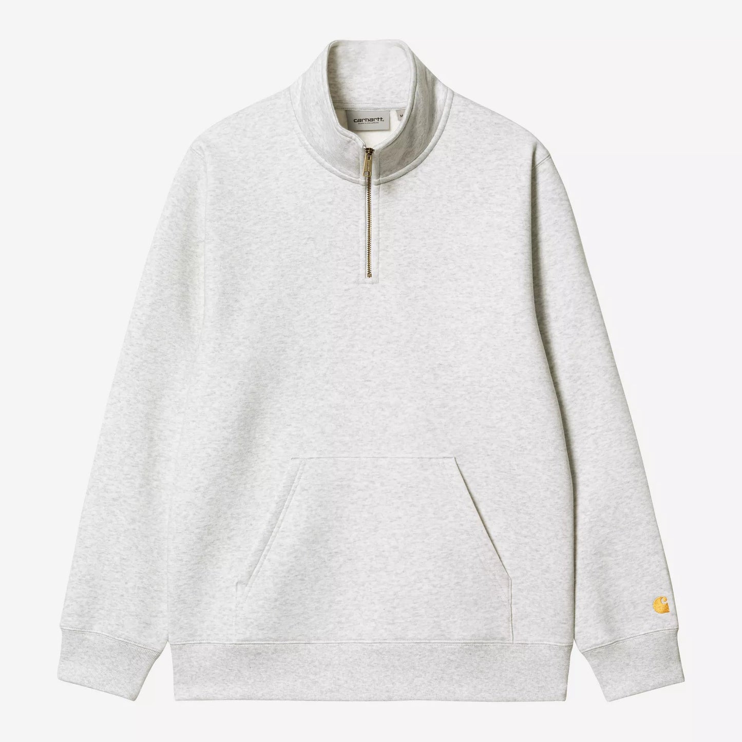 Carhartt WIP Chase Neck Zip Sweatshirt Ash Heather/Gold