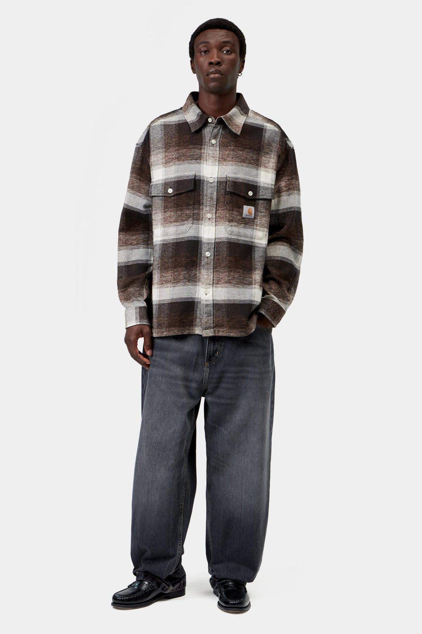 Carhartt WIP L/S Esterson Shirt Esterson Check/Tobacco