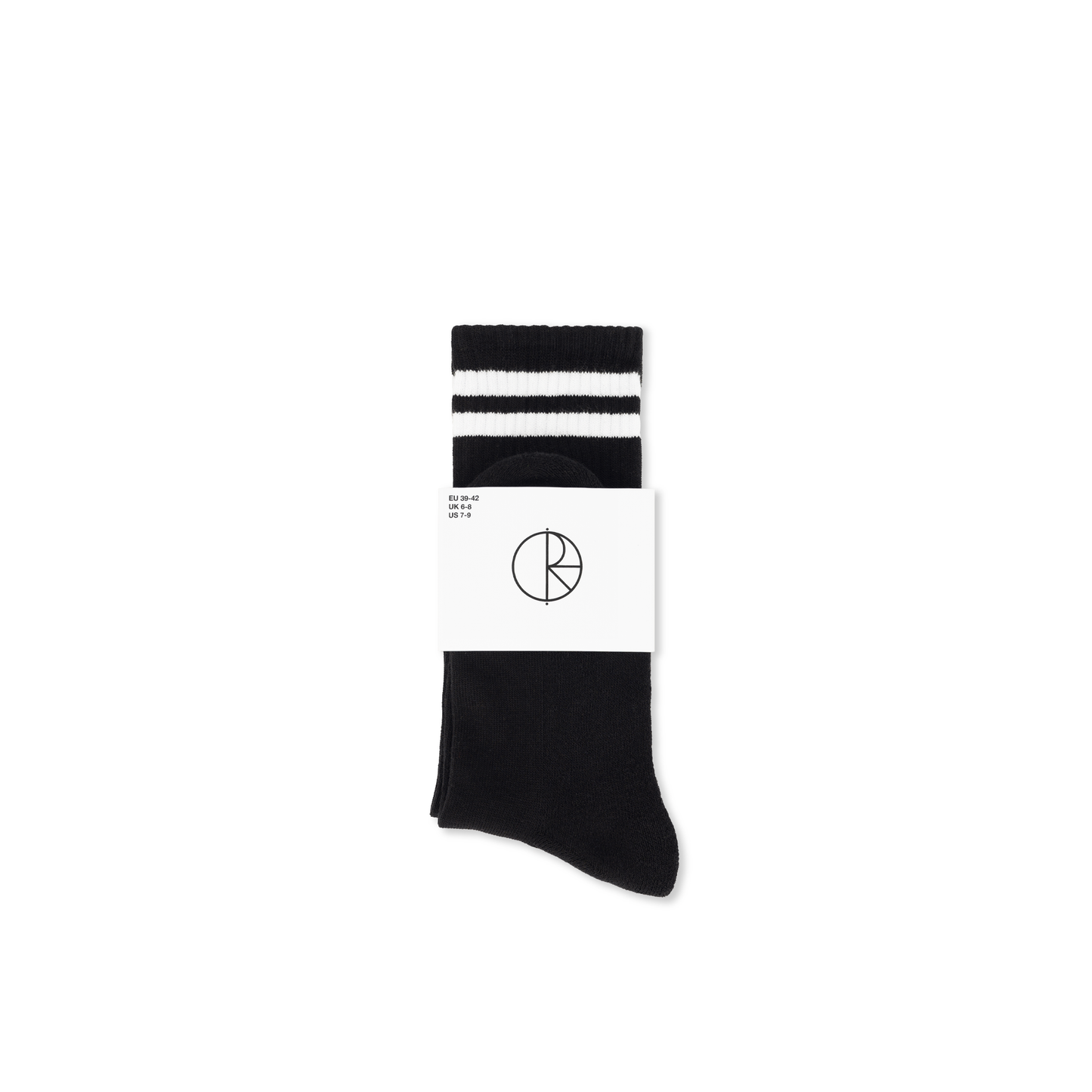 Polar Rib Happy Sad Socks Long Black