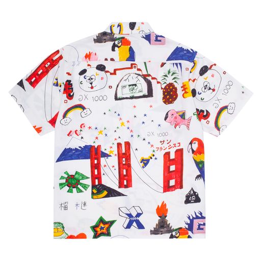 GX1000 Panda Sex Rayon Shirt - Bone