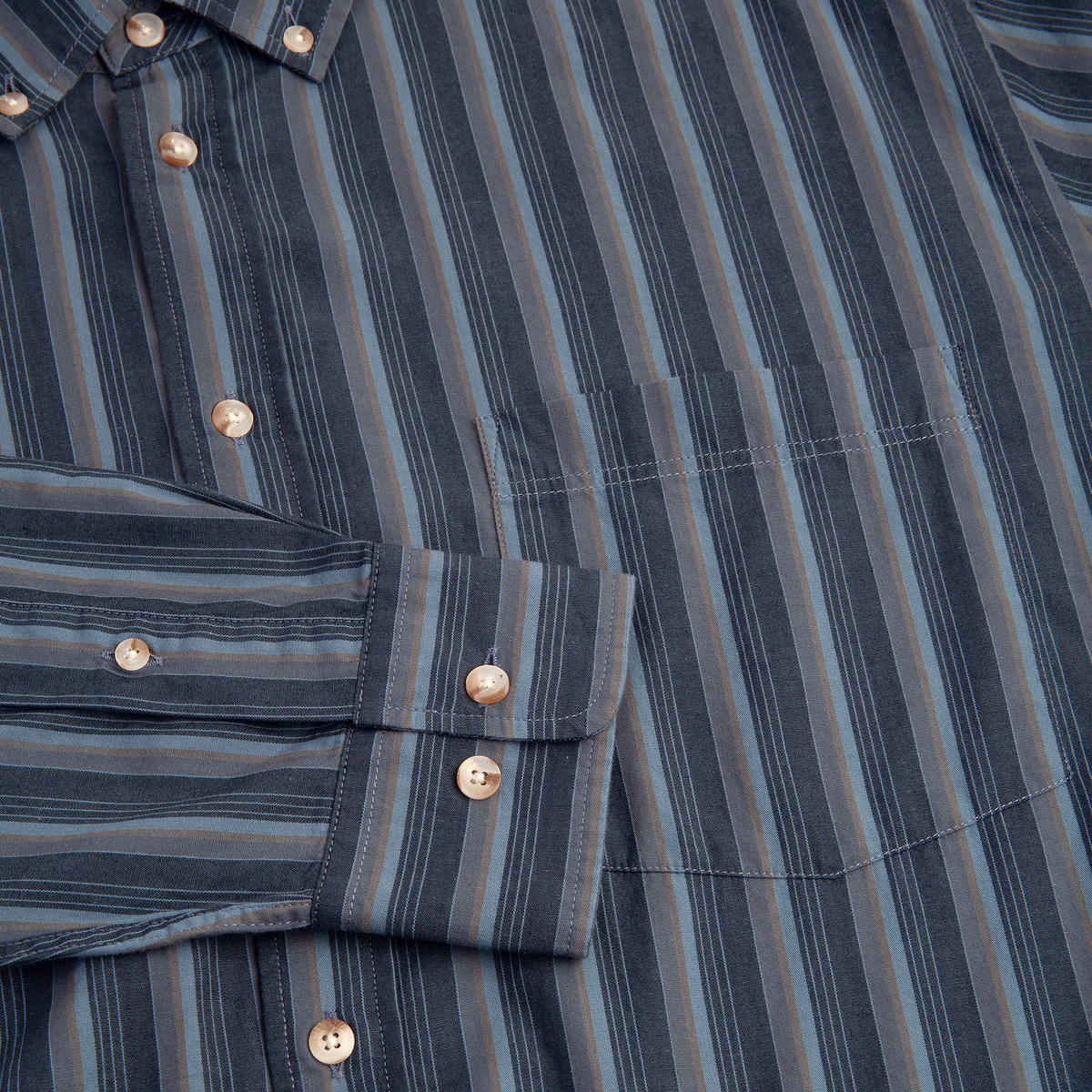 Polar Ben LS Shirt - Blue Stripe