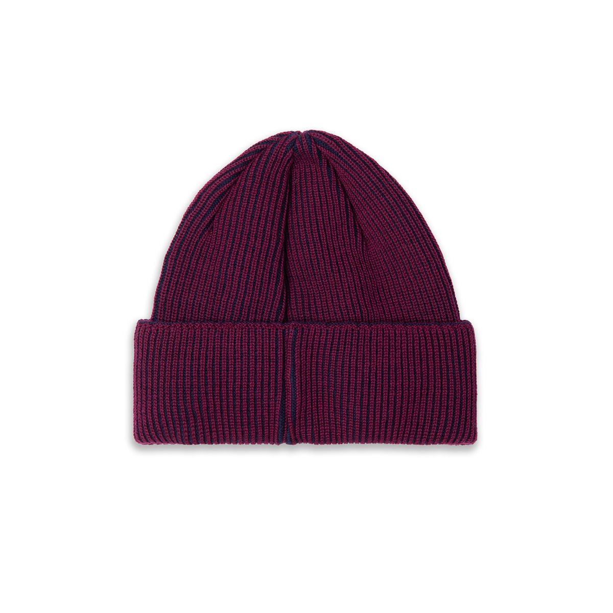 Polar Lines Merino Beanie - Wine/Navy