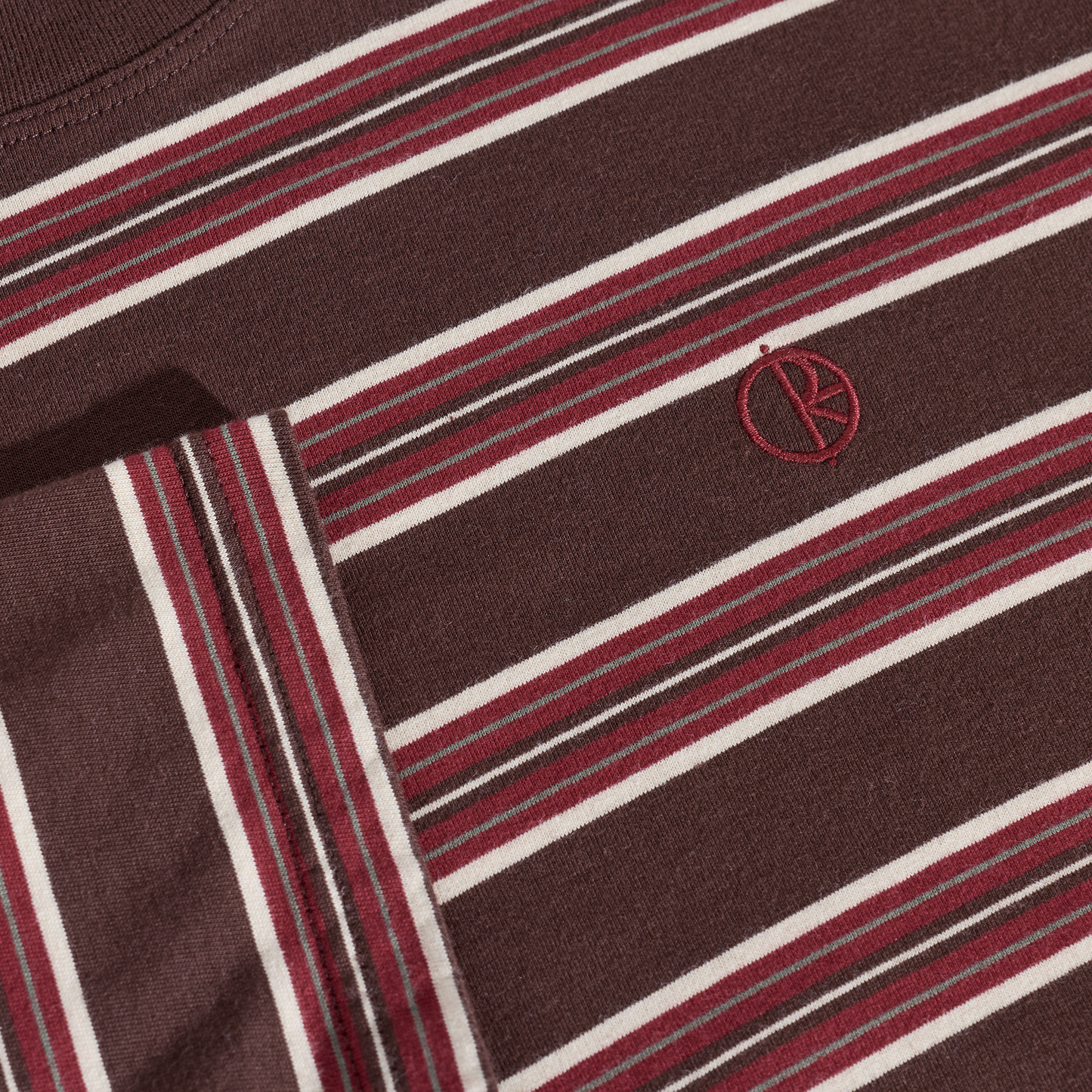 Polar Tee | Stripe - Brown/Red