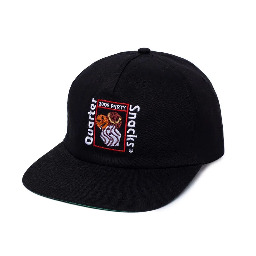 Quartersnacks Party Cap Black – Mañana Skate Shop Quartersnacks Party Cap Black – Mañana Skate Shop