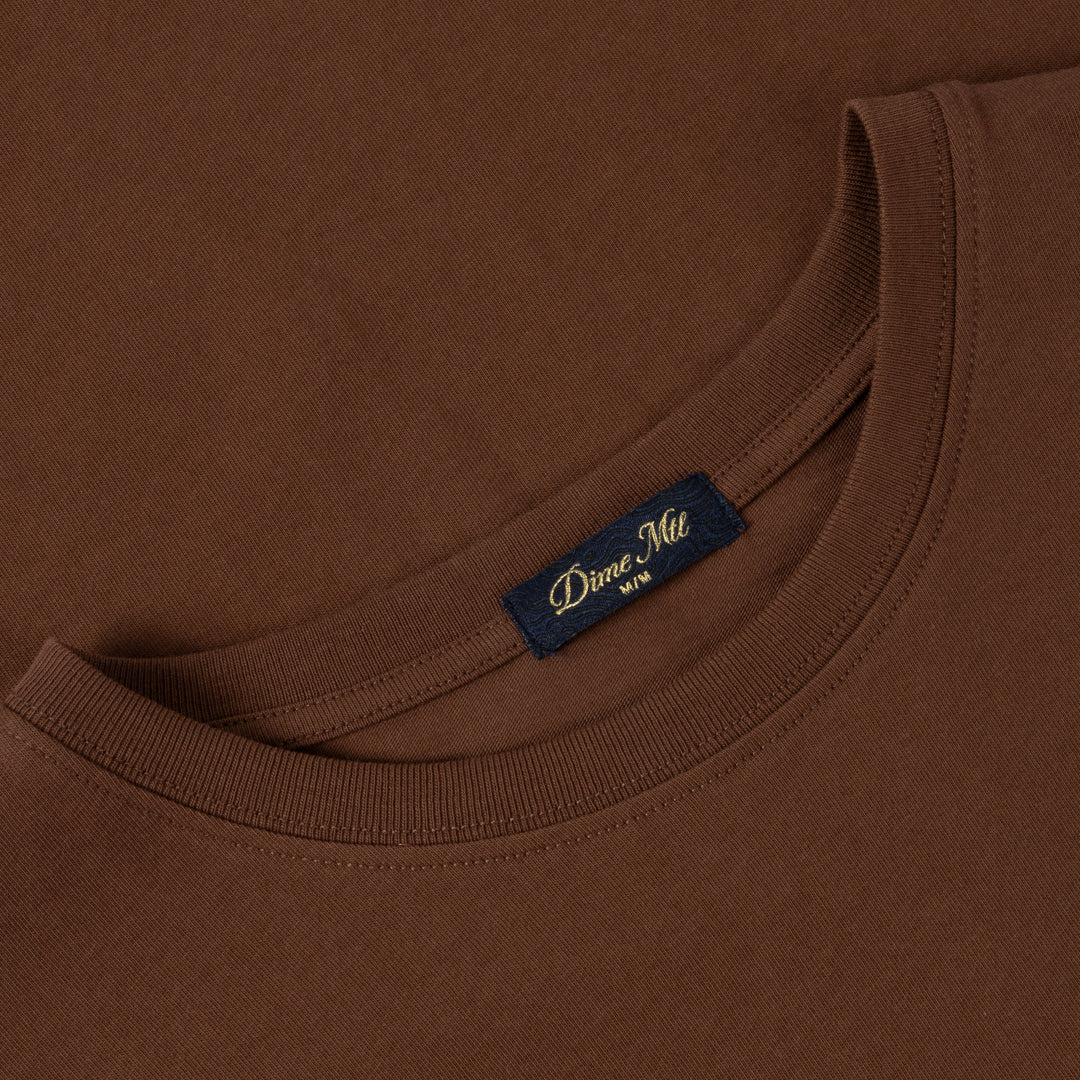 Dime Crashed T-Shirt Dark Brown