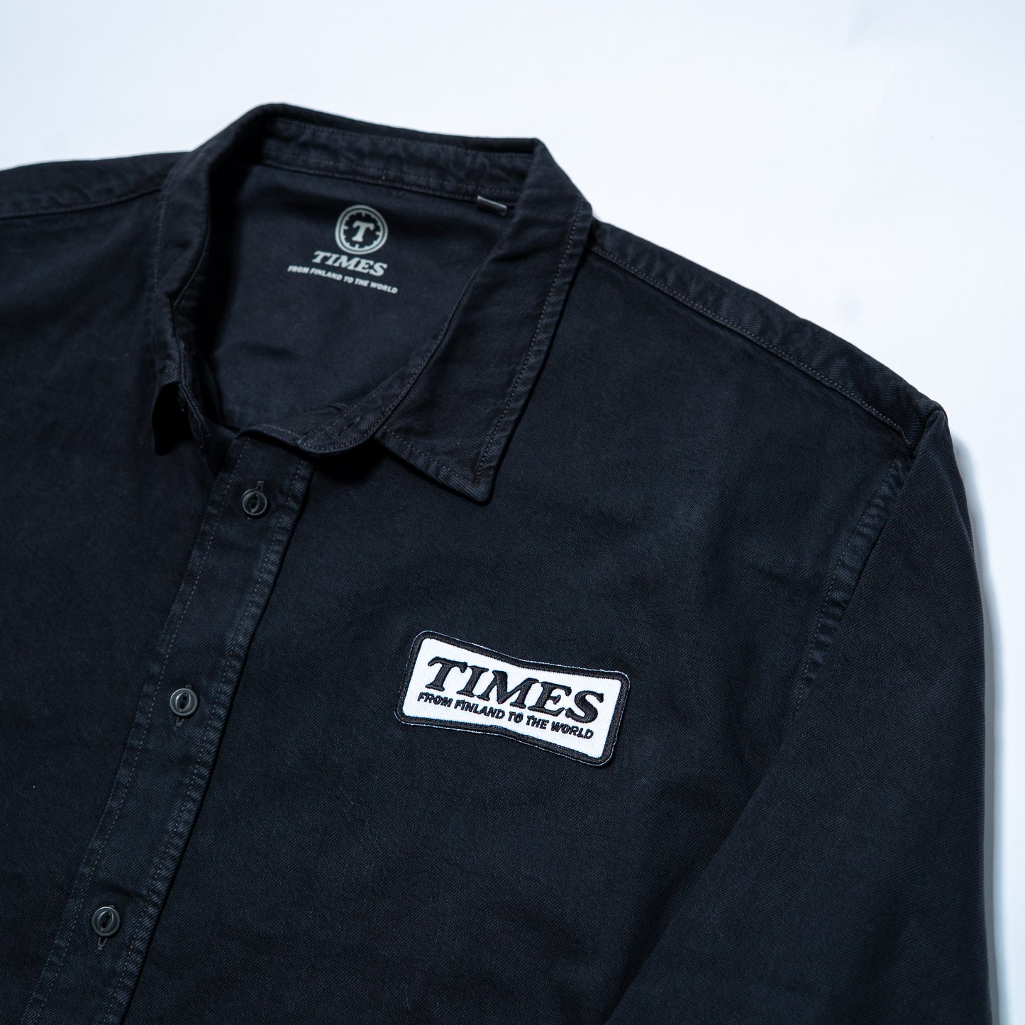 Times Relaxed Work Shirt Dyed Black