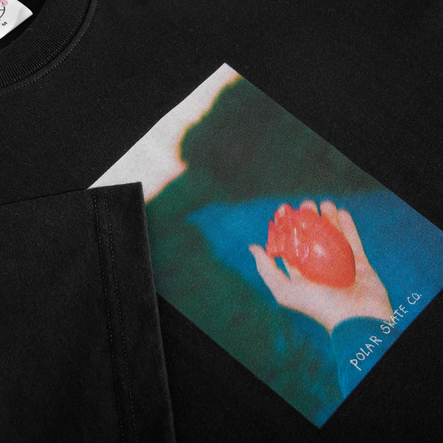 Polar Heart in Hand Tee Black