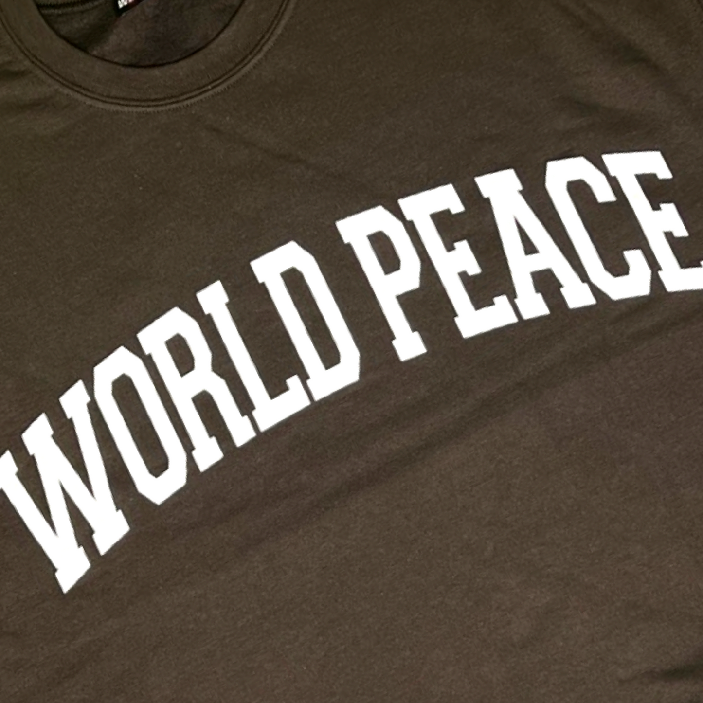 World Peace Freshman Crewneck Dark Brown