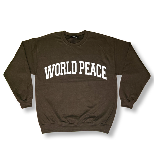 World Peace Freshman Crewneck Dark Brown