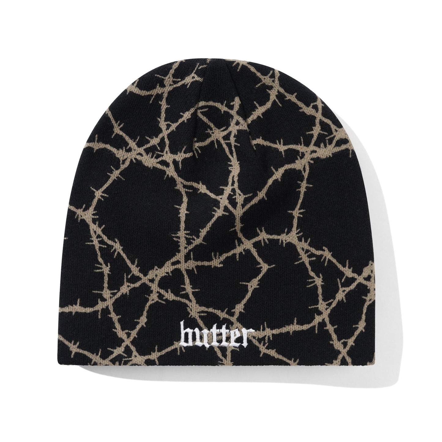 Butter Wired Skully Beanie, Black