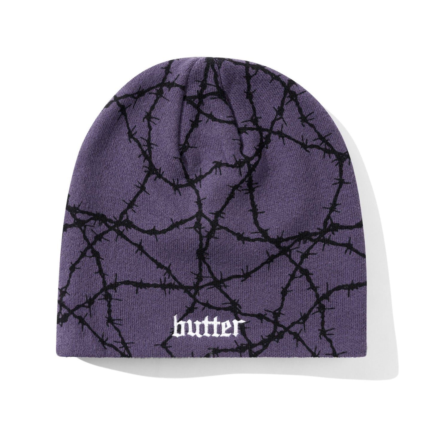 Butter Wired Skully Beanie, Purple
