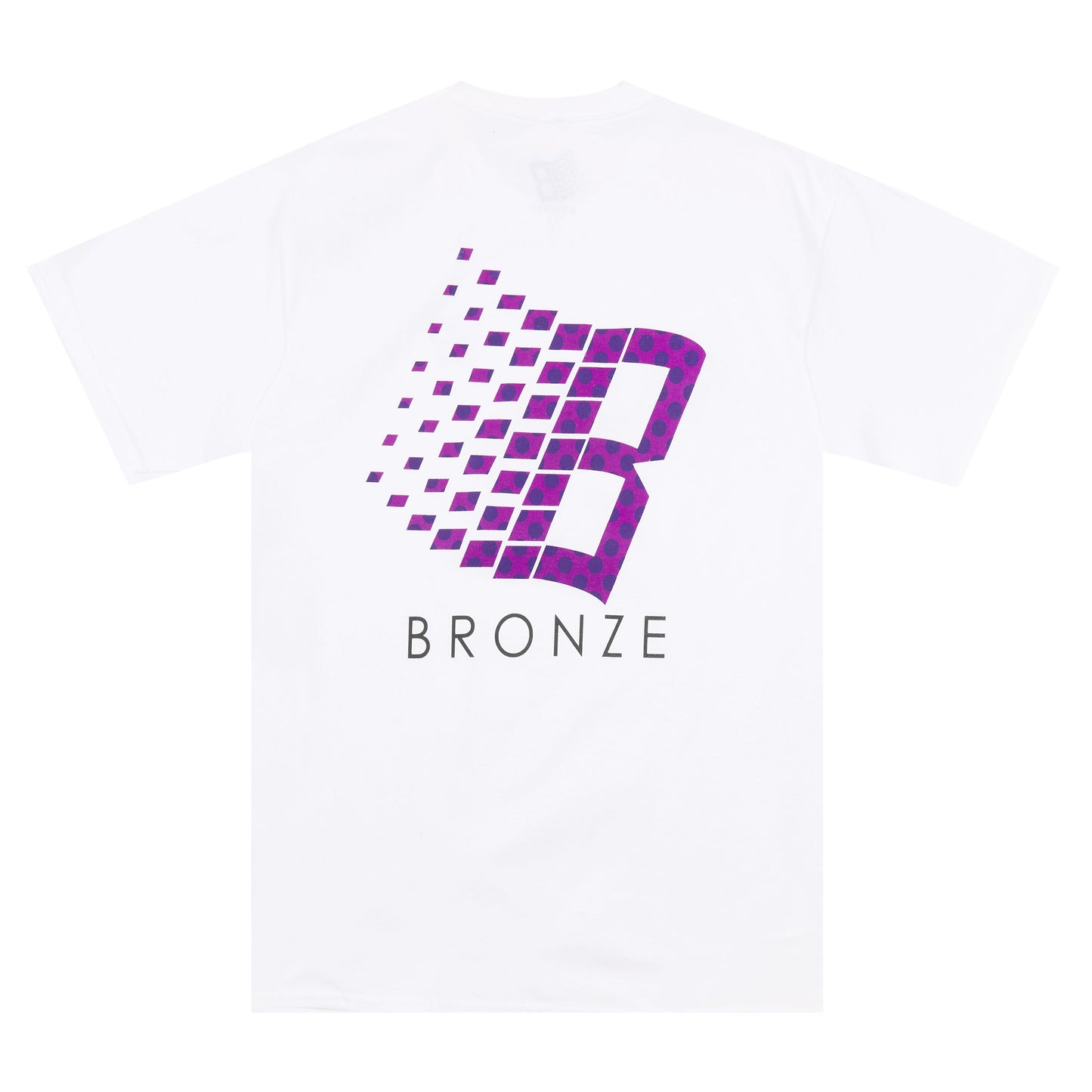 Bronze Polka Dot Logo Tee Wht