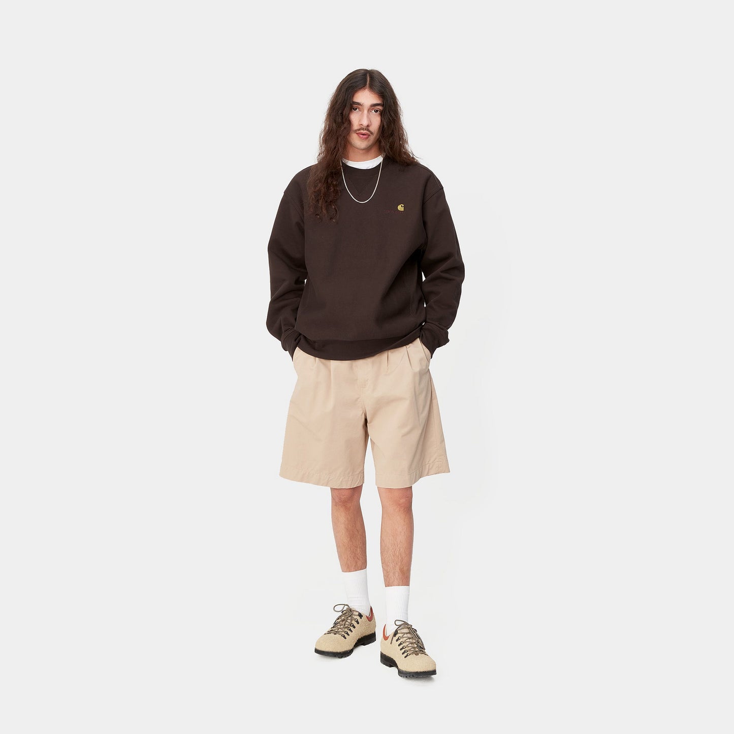 Carhartt WIP American Script Sweat Tobacco