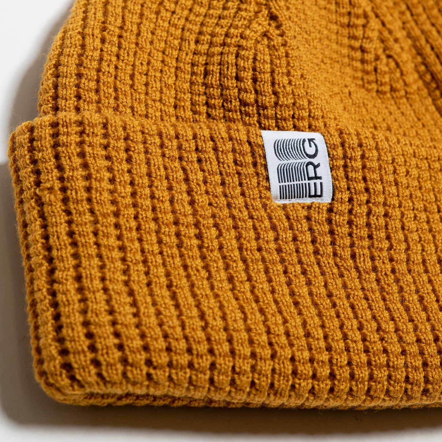 ERG Waffle Merino Beanie Sinappi