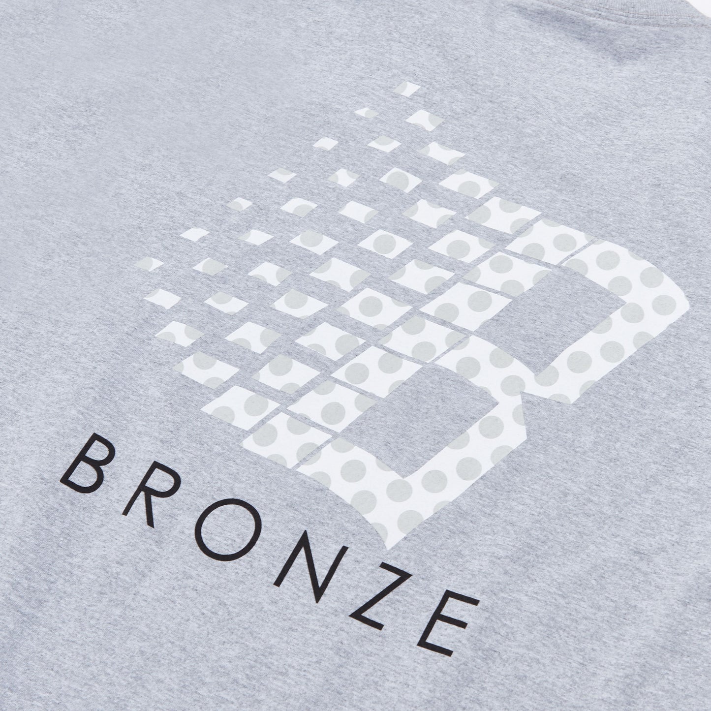 Bronze Polka Dot Logo Tee Heather Grey
