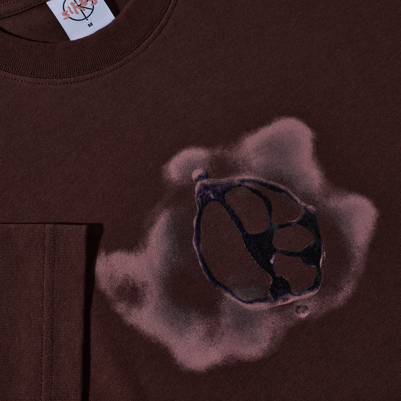 Polar Metal Logo Tee Washed Bordeaux
