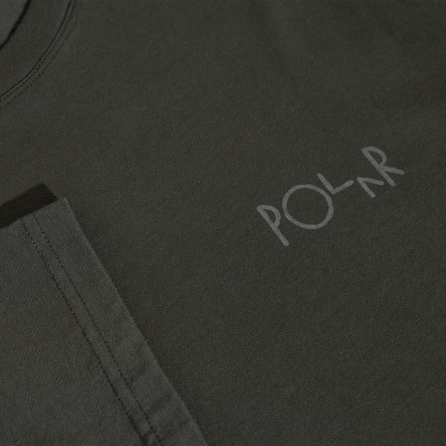 Polar Steve Ls Tee Stroke Logo Dirty Black