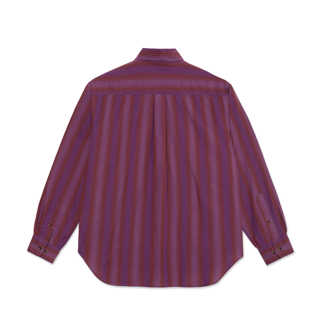 Polar Ben Ls Shirt Purple Stripe