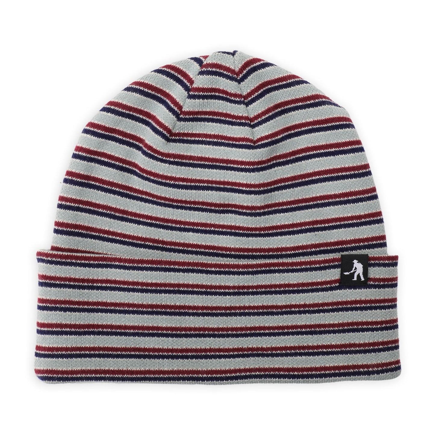 Pass Port Organic Cotton Stripe Knit Beanie (Light Blue Multi)