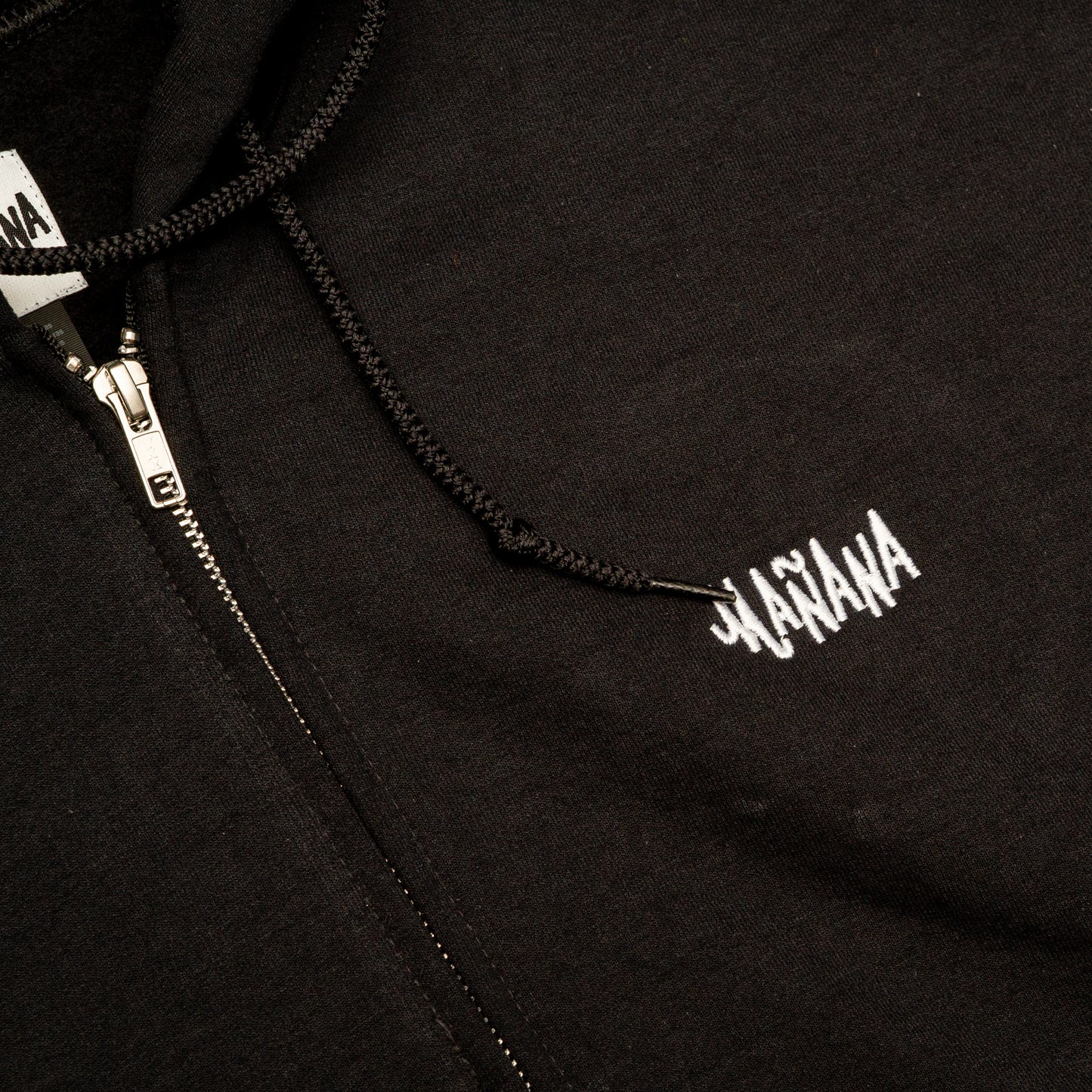Mañana OG LOGO Zip Hoodie Black