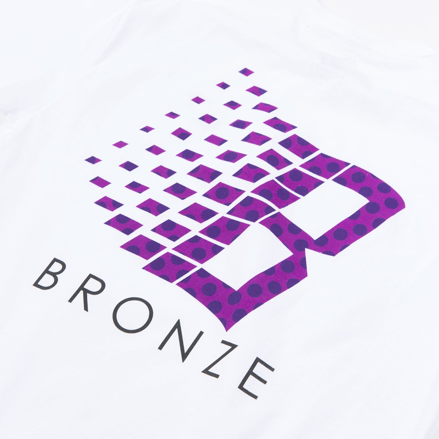 Bronze Polka Dot Logo Tee Wht