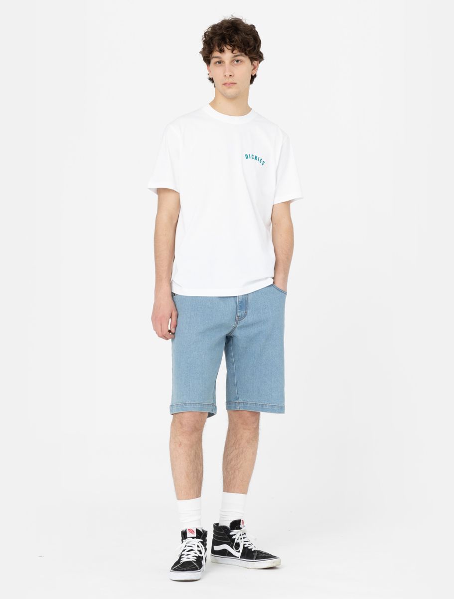 Dickies Wingville Loose Denim Shorts Light Wash