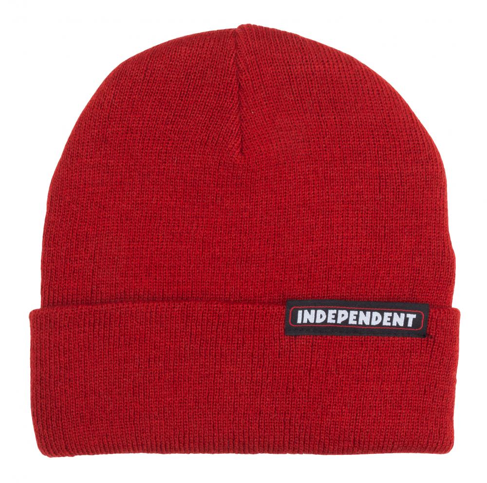 Independent Bar Beanie Cardinal Red