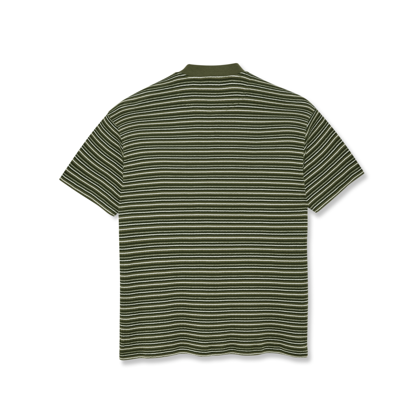 Polar Stripe Rib Henley Tee Uniform Green