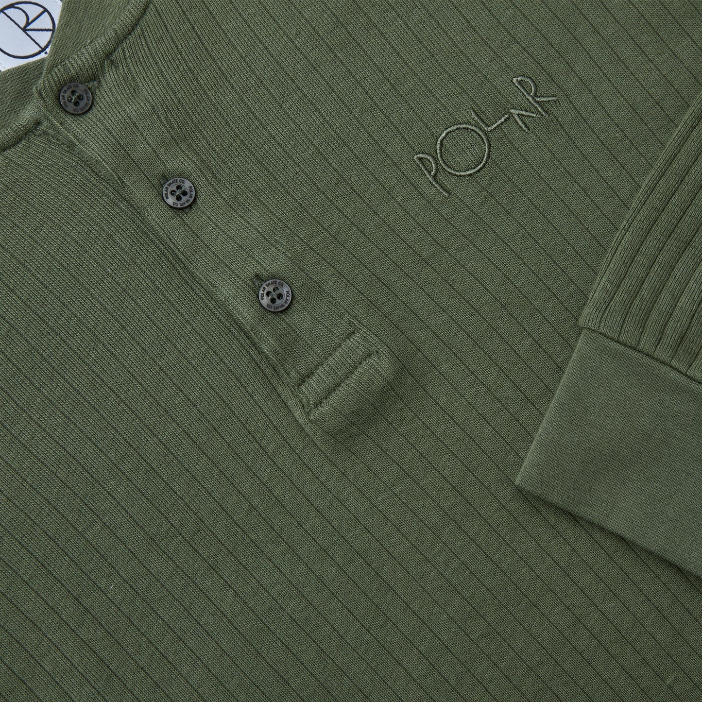 Polar Rib Henley Longsleeve Uniform Green