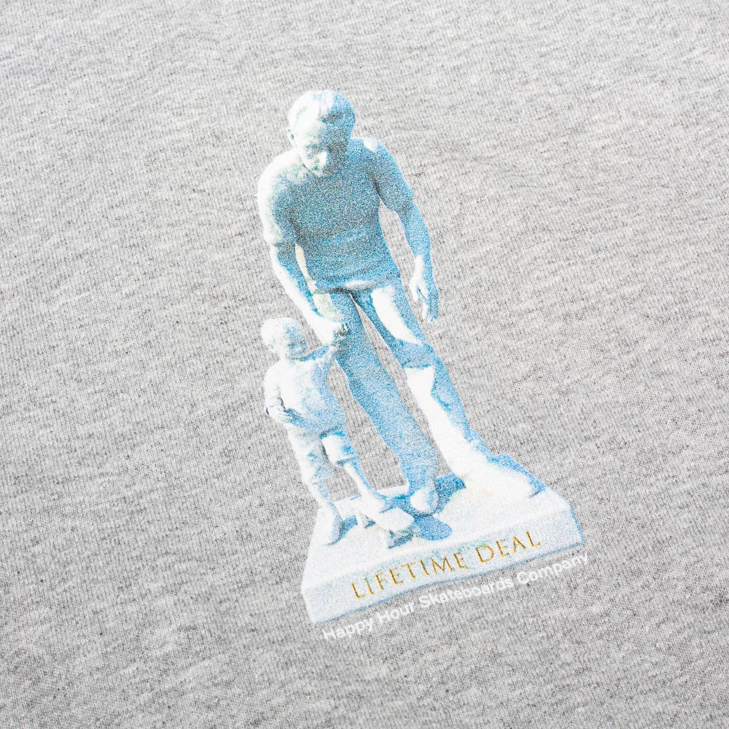 Happy Hour Lifetime Statue T-Shirt Grey