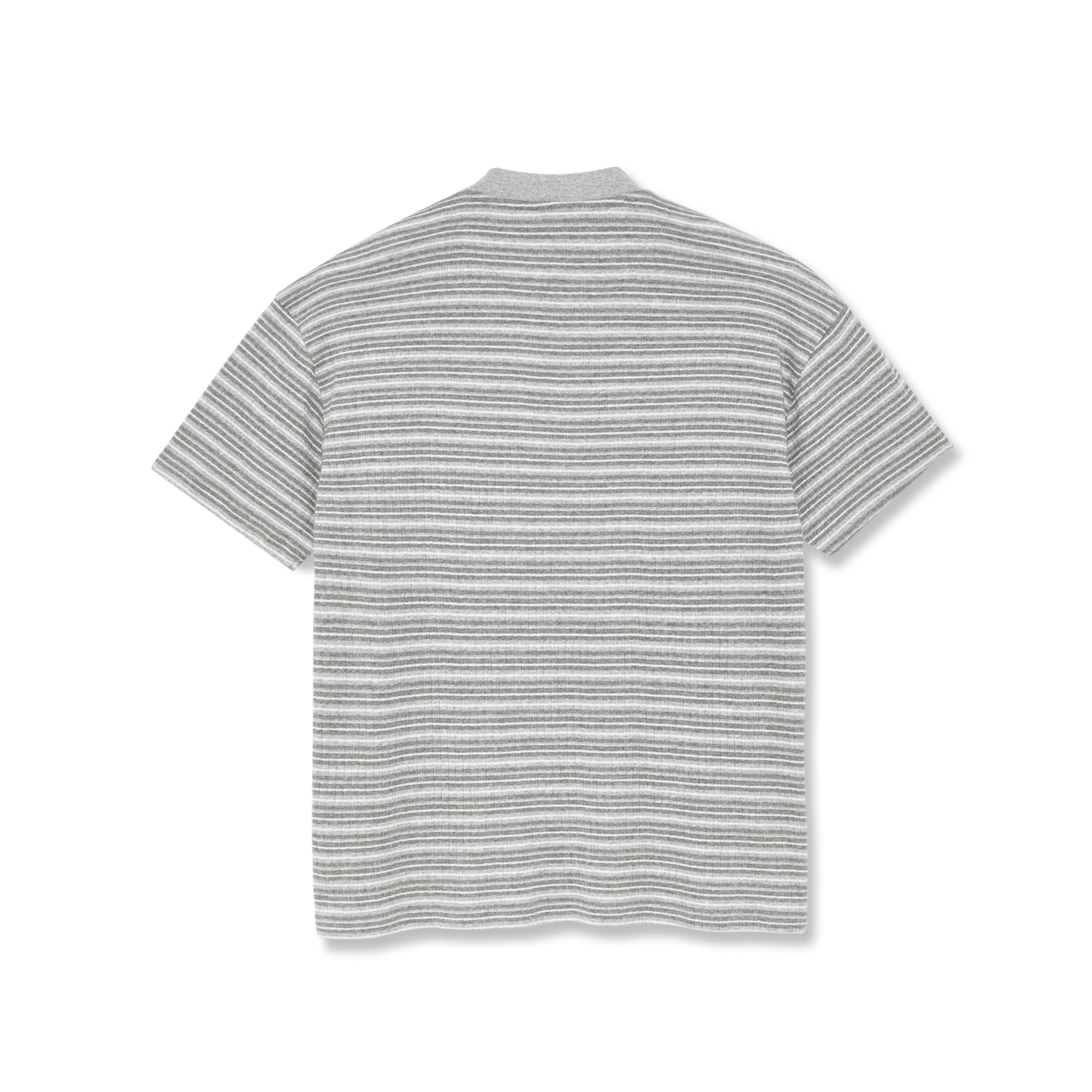 Polar Stripe Rib Henley Tee Heather Grey