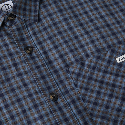 Polar Mitchell Flannel Shirt Blue Brown