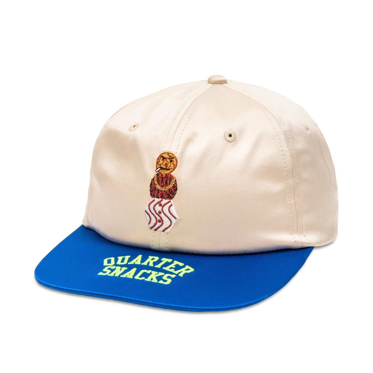 Quartersnacks Satin Snackman Cap Cream/Royal