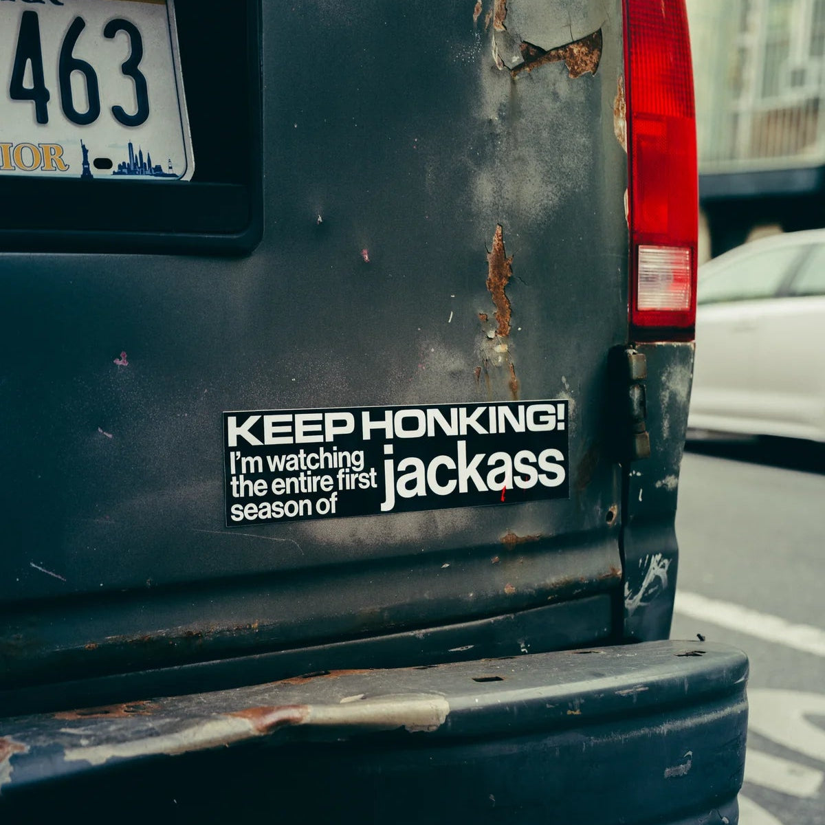 Jenkem Keep Honking Jackass Bumper Sticker