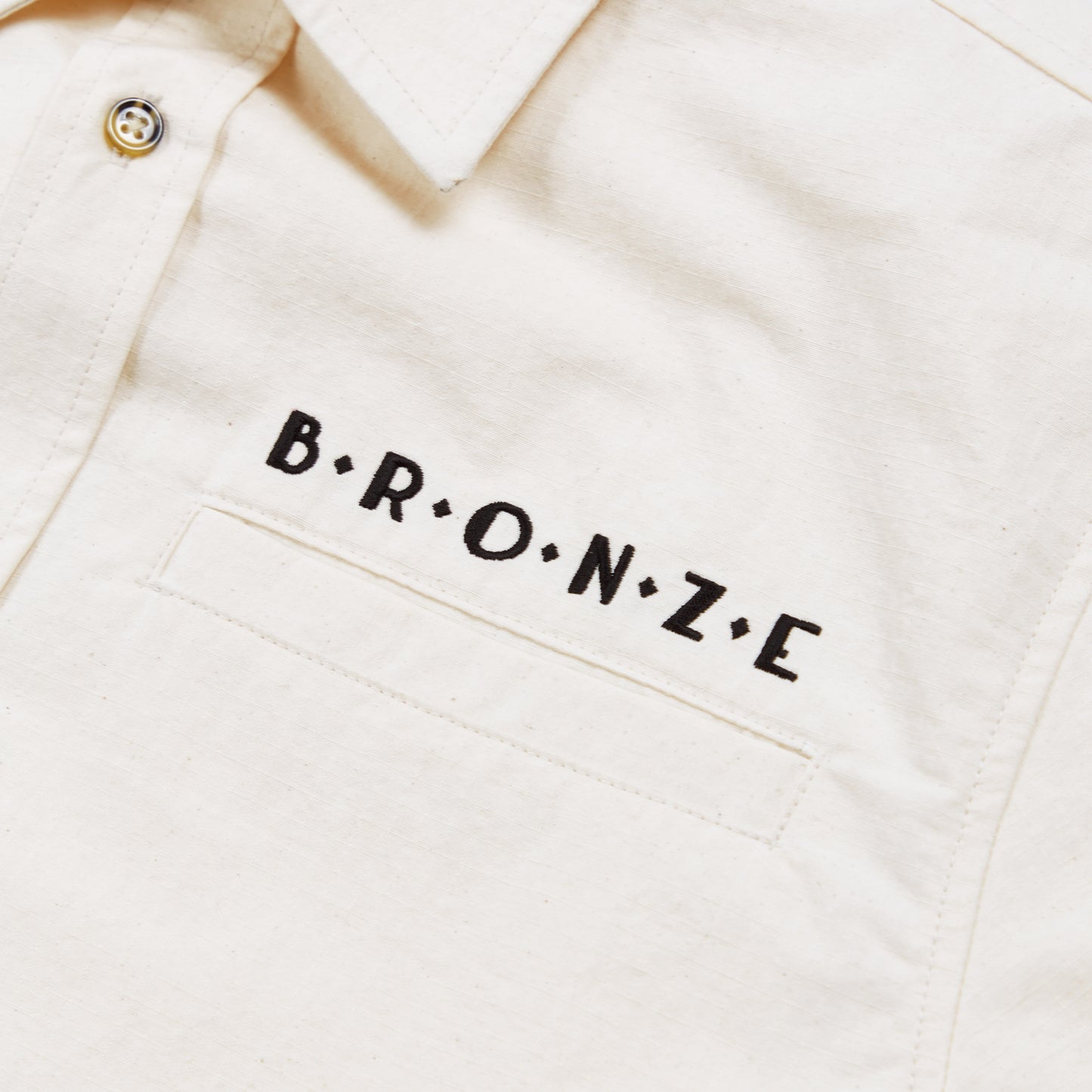 Bronze Ripstop Button Up Ivory