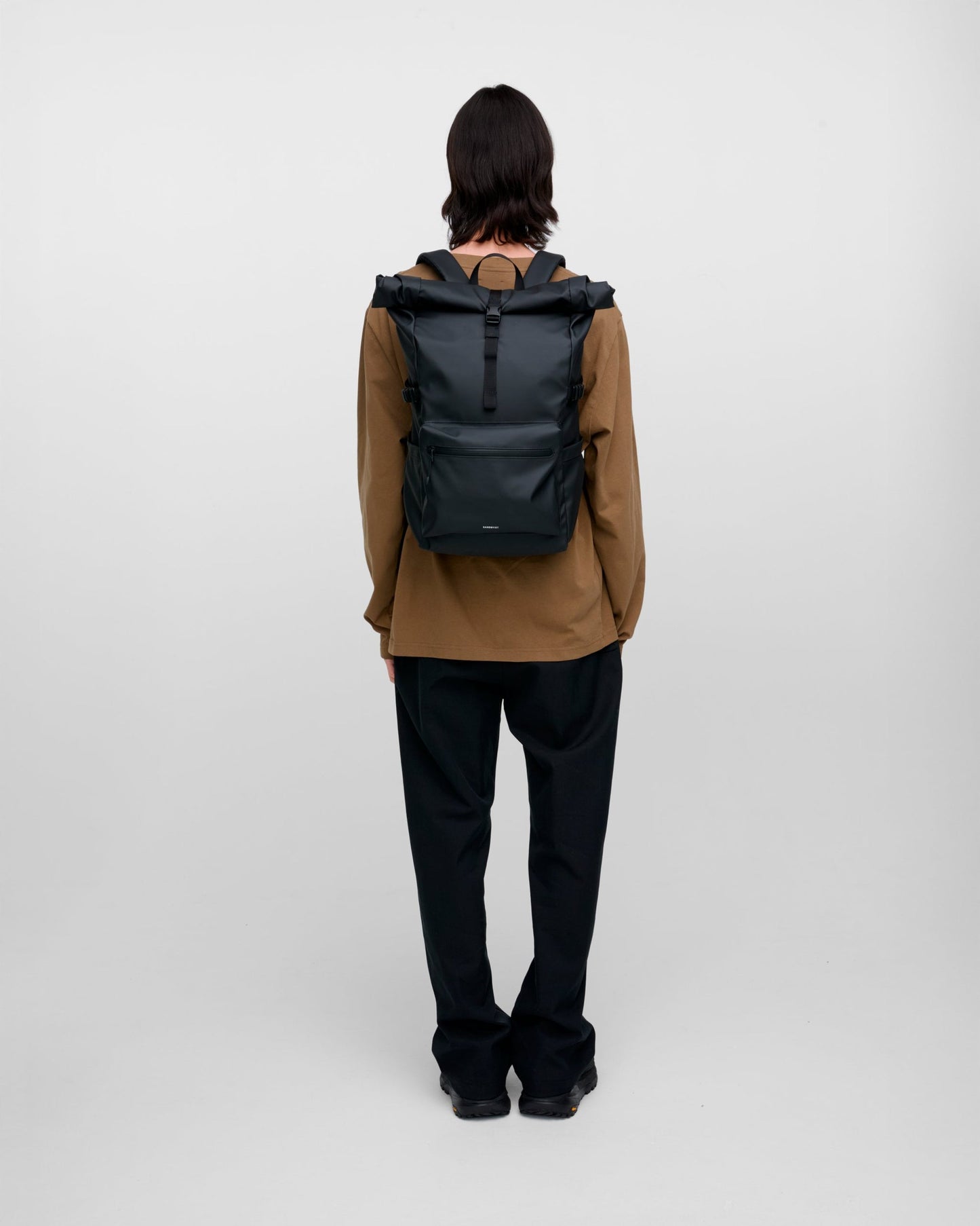 Sandqvist STREAM Rolltop Backpack L Black