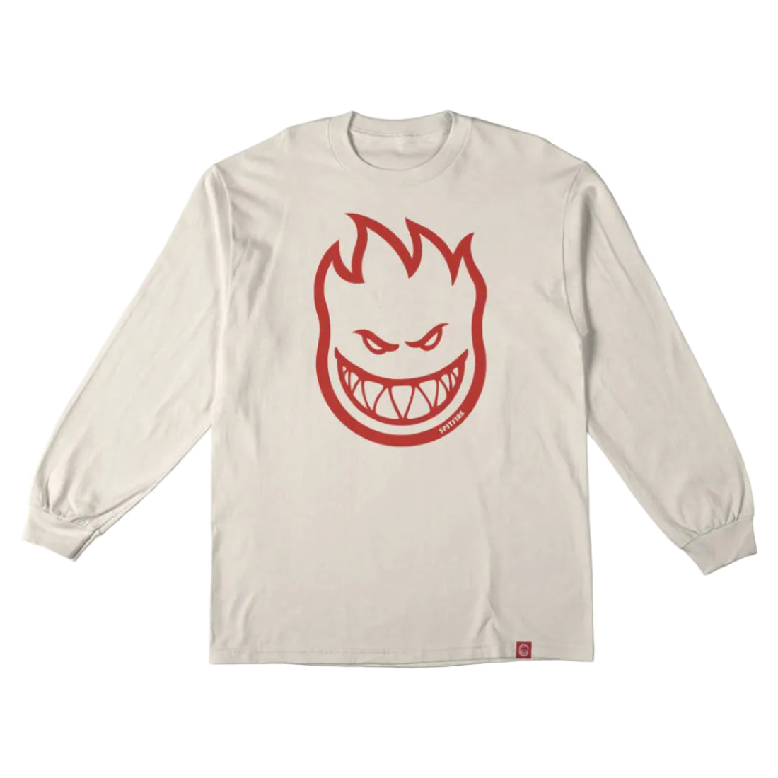 Spitfire Bighead L/S Shirt Natural/Red