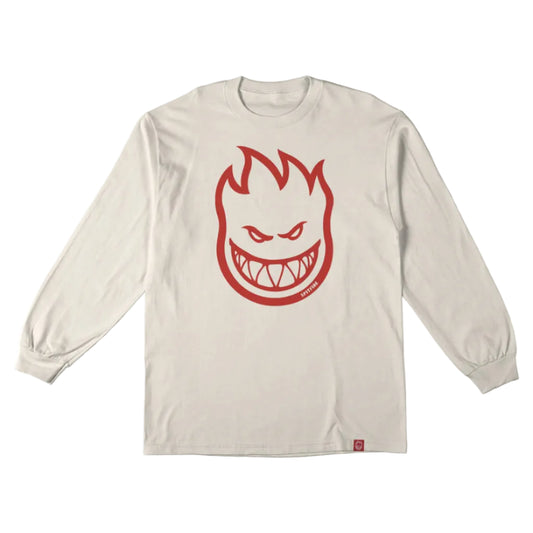Spitfire Bighead L/S Shirt Natural/Red