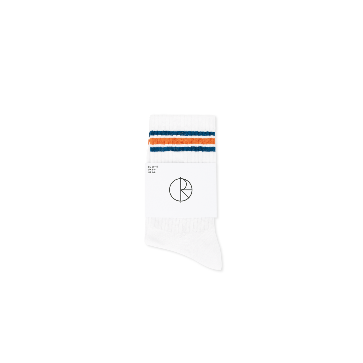 Polar Stripe Socks White/ Blue/ Orange