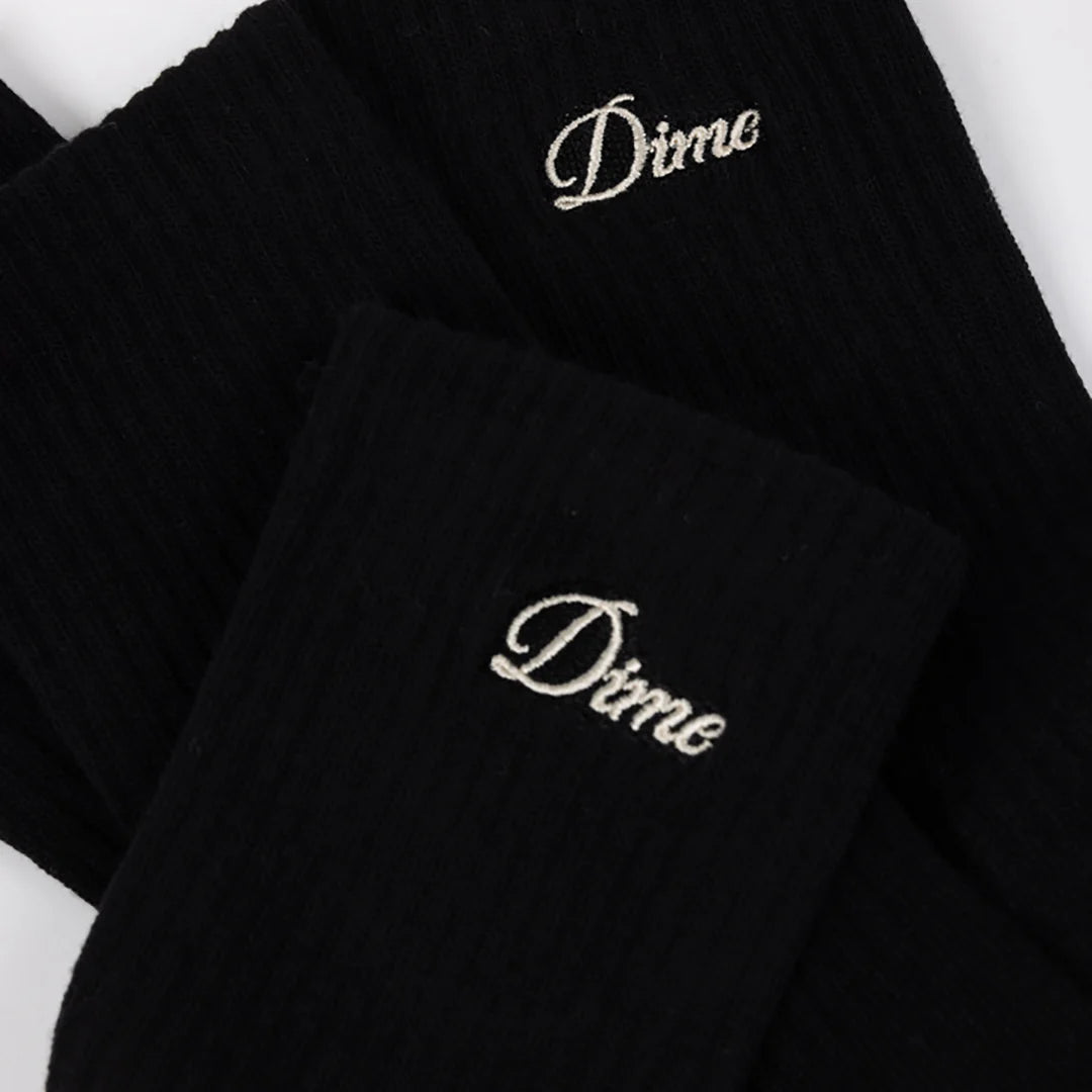 Dime Two Pack Crew Socks Black