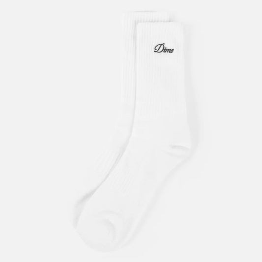 Dime Two Pack Crew Socks White