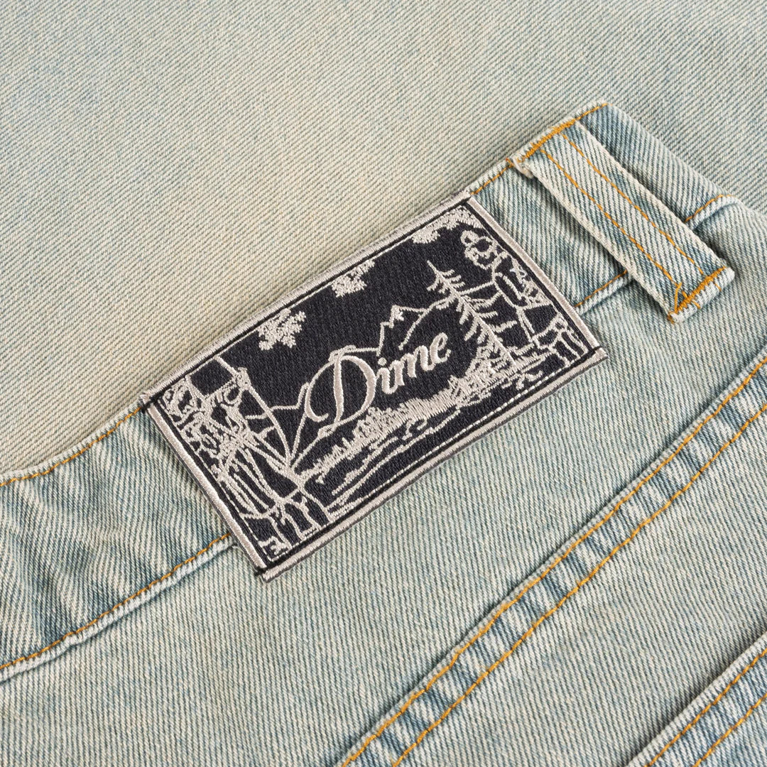 Dime Baggy Denim Pants Sandblasted Sky Blue