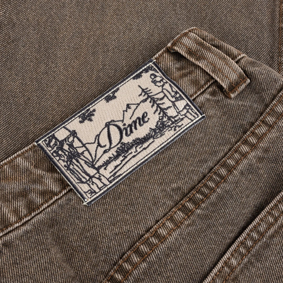 Dime Relaxed Denim Pants Sandblasted Brown