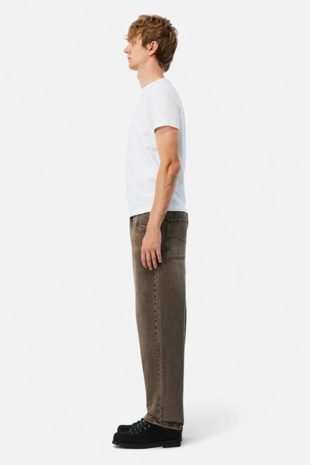 Dime Relaxed Denim Pants Sandblasted Brown