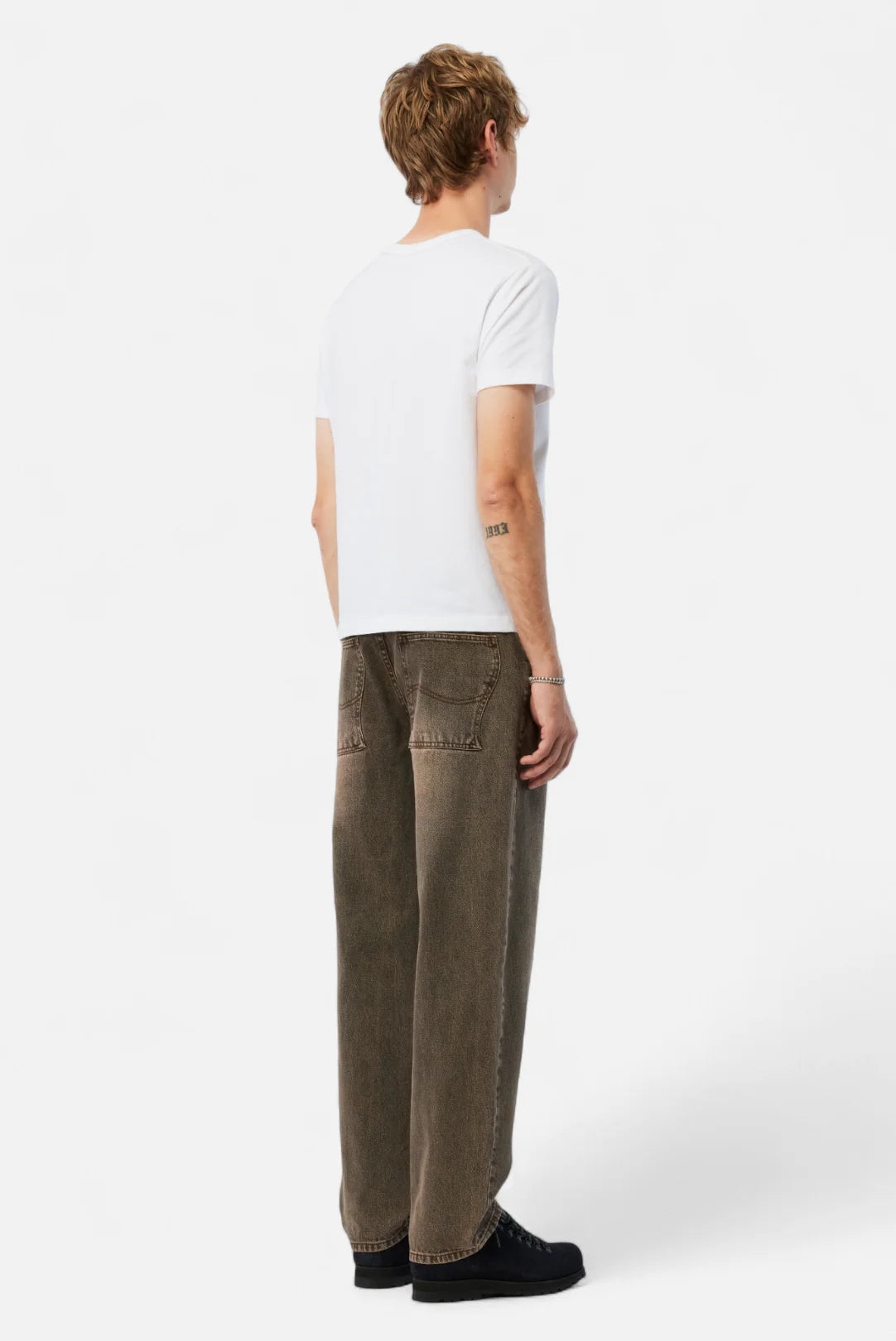Dime Relaxed Denim Pants Sandblasted Brown