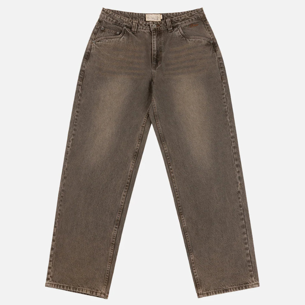 Dime Relaxed Denim Pants Sandblasted Brown